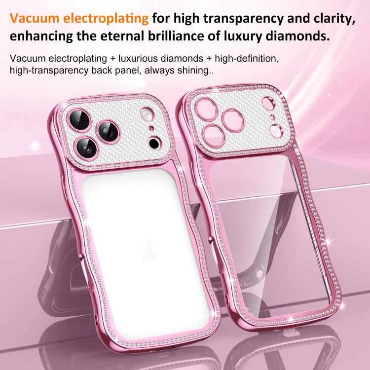 Custodia per telefono in TPU antiurto con motivo a stella intrecciata e diamante, galvanizzata., For iPhone 17 Pro Max, For iPhone 17 Pro, For iPhone 17, For iPhone 16 Pro Max