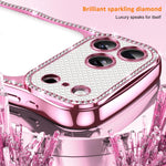 Custodia per telefono in TPU antiurto con motivo a stella intrecciata e diamante, galvanizzata., For iPhone 17 Pro Max, For iPhone 17 Pro, For iPhone 17, For iPhone 16 Pro Max