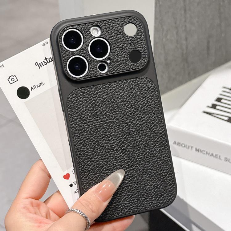 Si trasforma in una custodia per telefono con ampia finestra e texture effetto litchi satinato della serie 17., For iPhone 16 Pro Max, For iPhone 16 Pro, For iPhone 16 Plus, For iPhone 16