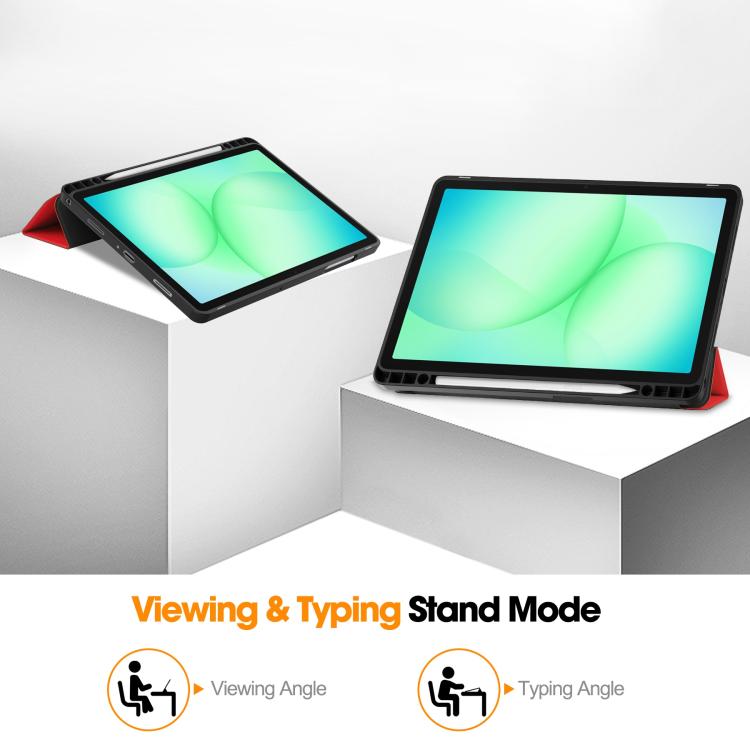 Custodia TPU con supporto a tre ante per Samsung Galaxy Tab A11+