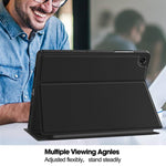 Custodia per tablet in tessuto twill effetto pelle vegana con supporto per
