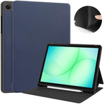 Custodia per tablet in tessuto twill effetto pelle vegana con supporto per