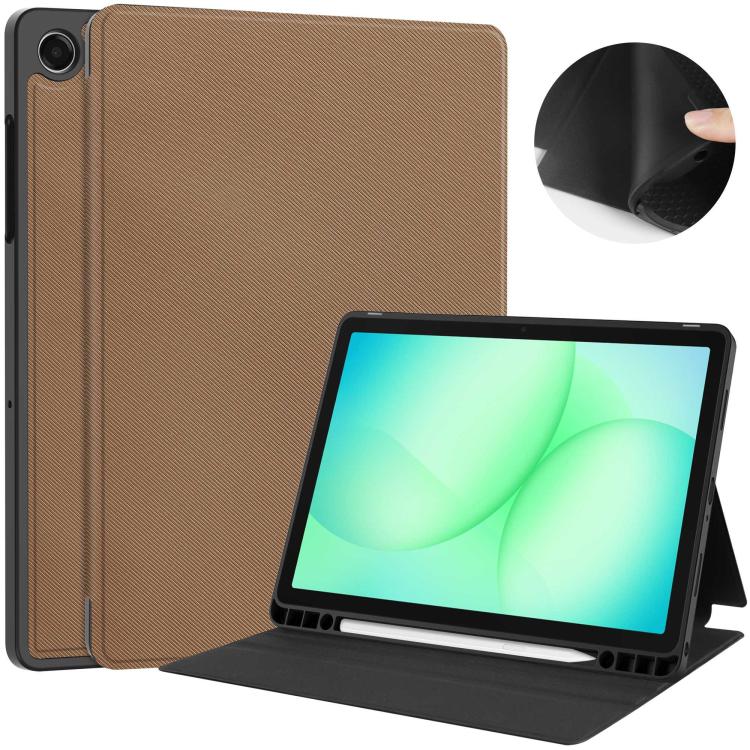 Custodia per tablet in tessuto twill effetto pelle vegana con supporto per
