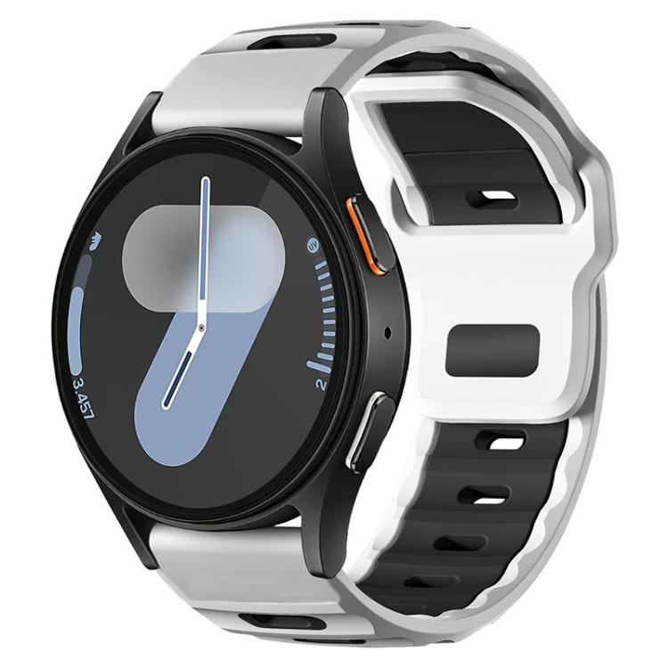 Cinturino per orologio xDfin Flat-head in silicone bicolore, For Samsung Galaxy Watch Ultra / Ultra 2025, For Samsung Galaxy Watch8 / Watch8 Classic, For Samsung Galaxy Watch7 / FE / 6 / 5 / 4