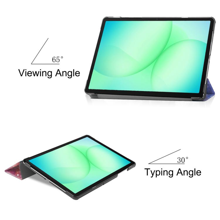 Custodia per tablet intelligente Custer con 3 ante dipinta a mano per Samsung