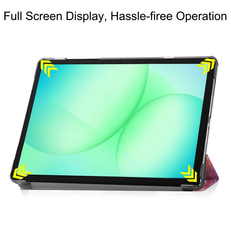 Custodia per tablet intelligente Custer con 3 ante dipinta a mano per Samsung