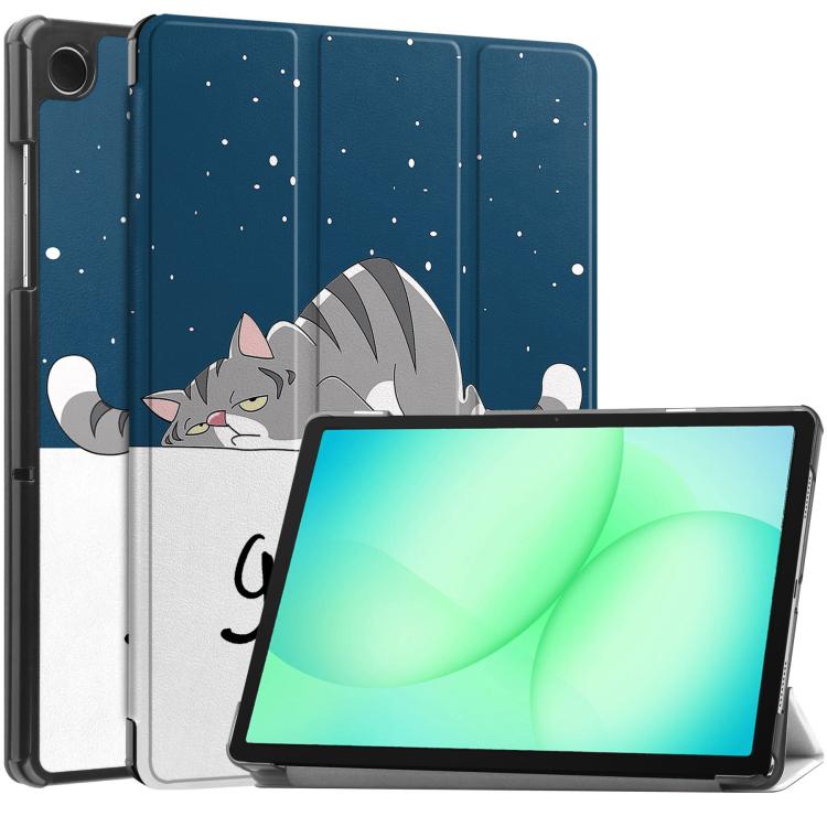 Custodia per tablet intelligente Custer con 3 ante dipinta a mano per Samsung