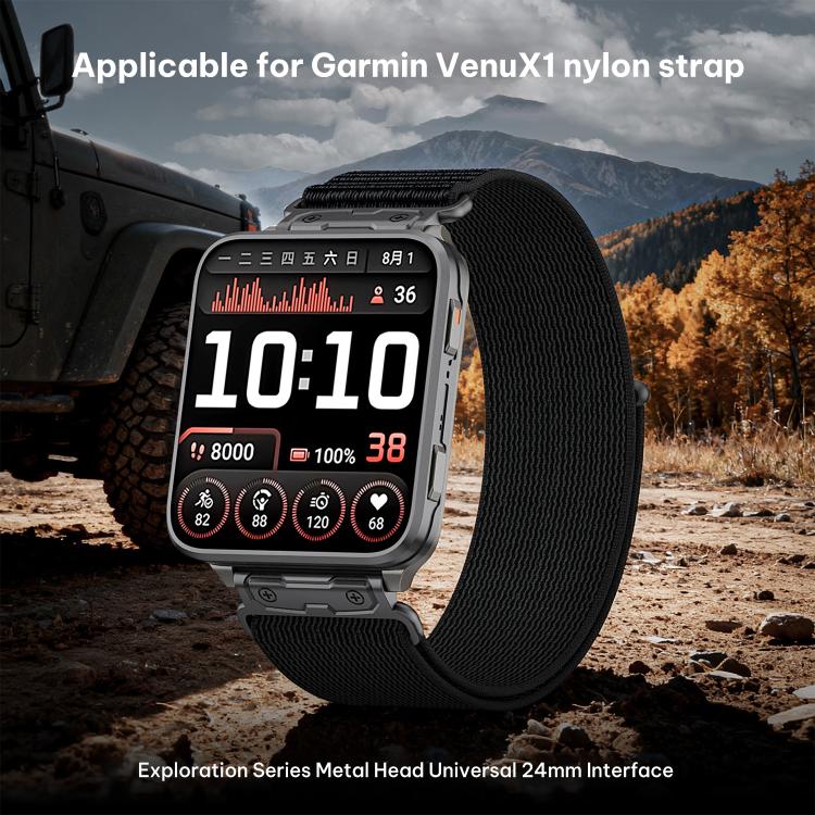 Cinturino per orologio xDfind Wild Path Loop in nylon a sgancio rapido, For Garmin Venu X1