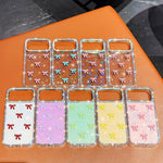 Custodia per telefono IMD con fiocco colorato scintillante e bracciale, For iPhone 13 Pro Max, For iPhone 13 Pro