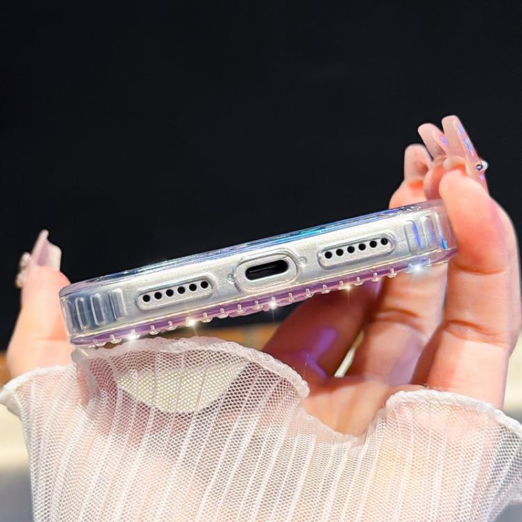 Custodia per telefono IMD con fiocco colorato scintillante e bracciale, For iPhone 14 Pro, For iPhone 14 Pro Max