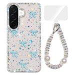 Custodia IMD con fiocco colorato scintillante per Samsung Galaxy A56 e A26 5G