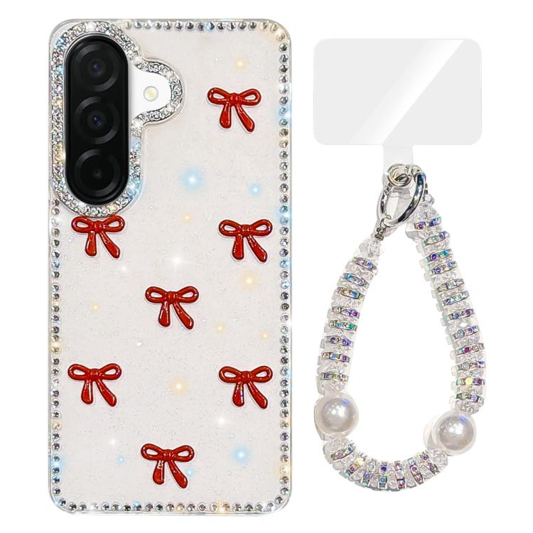 Custodia IMD con fiocco colorato scintillante per Samsung Galaxy A56 e A26 5G
