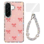 Custodia IMD con fiocco colorato scintillante per Samsung Galaxy A56 e A26 5G