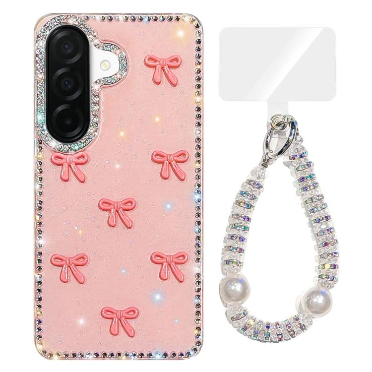 Custodia IMD con fiocco colorato scintillante per Samsung Galaxy A56 e A26 5G