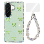 Custodia IMD con fiocco colorato scintillante per Samsung Galaxy A56 e A26 5G