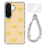 Custodia IMD con fiocco colorato scintillante per Samsung Galaxy A56 e A26 5G