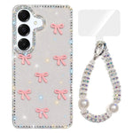 Custodia IMD con fiocco colorato e bracciale per Samsung Galaxy A35 5G