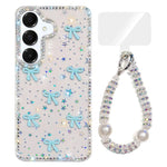 Custodia IMD con fiocco colorato e bracciale per Samsung Galaxy A35 5G