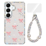 Custodia IMD con fiocco colorato e bracciale per Samsung Galaxy A35 5G