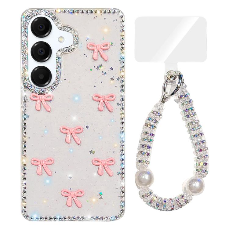 Custodia IMD con fiocco colorato e bracciale per Samsung Galaxy A35 5G