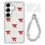 Custodia IMD con fiocco colorato e bracciale per Samsung Galaxy A35 5G