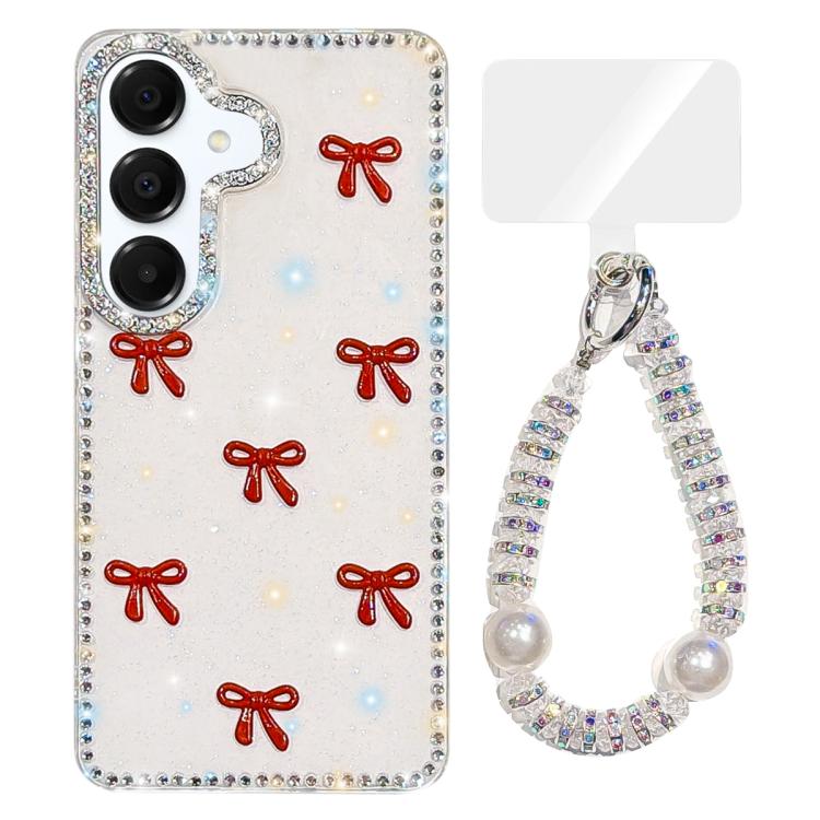 Custodia IMD con fiocco colorato e bracciale per Samsung Galaxy A35 5G