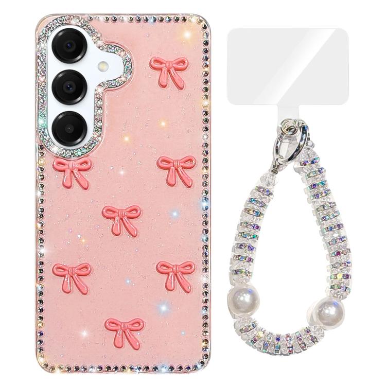 Custodia IMD con fiocco colorato e bracciale per Samsung Galaxy A35 5G
