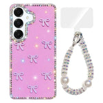 Custodia IMD con fiocco colorato e bracciale per Samsung Galaxy A35 5G