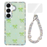 Custodia IMD con fiocco colorato e bracciale per Samsung Galaxy A35 5G