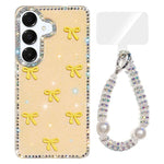 Custodia IMD con fiocco colorato e bracciale per Samsung Galaxy A35 5G