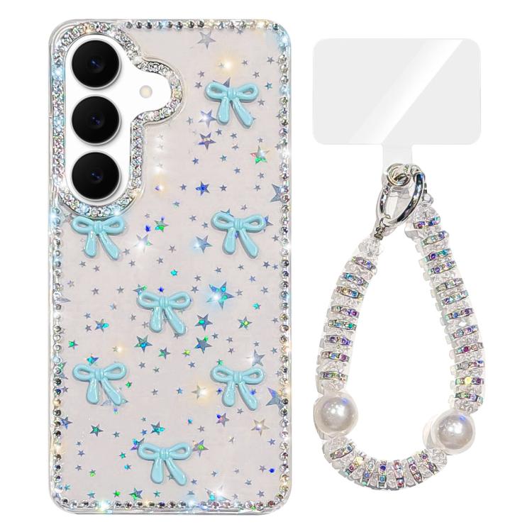 Custodia IMD con fiocco colorato scintillante e bracciale per Samsung Galaxy A57