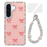 Custodia IMD con fiocco colorato scintillante per Samsung Galaxy A56 e A26 5G