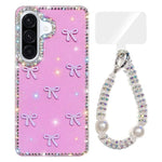 Custodia IMD con fiocco colorato scintillante per Samsung Galaxy A56 e A26 5G