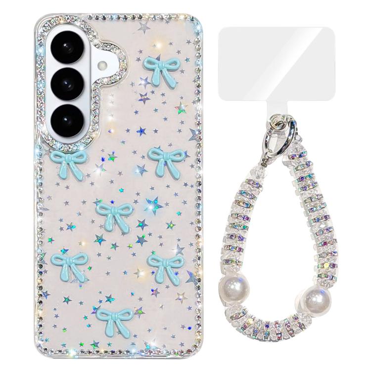 Custodia IMD con fiocco colorato scintillante e bracciale per Samsung Galaxy