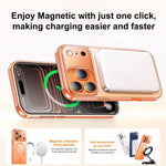 Custodia per telefono XDcase trasparente satinata, magnetica e antiurto., For iPhone 17 Pro Max, For iPhone 17 Pro, For iPhone 17