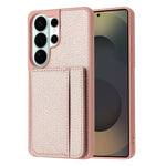 Porta carte magnetico con motivo litchi per Samsung Galaxy S26+, S26 Ultra, S26