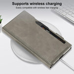 Custodia a libro GKK in pelle opaca con foro grande per Samsung Galaxy S26 Ultra