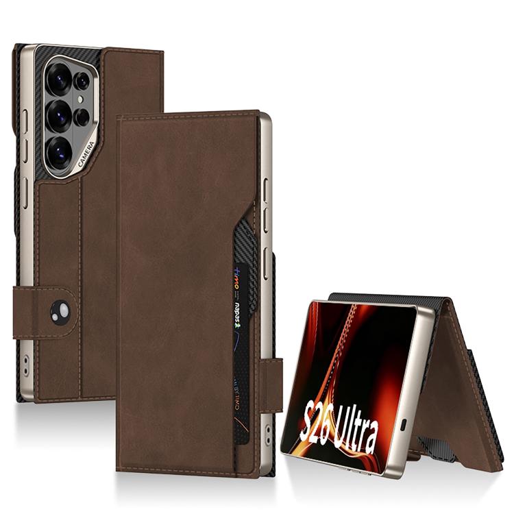 Custodia a libro GKK in pelle opaca con foro grande per Samsung Galaxy S26 Ultra