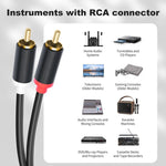 Cavo audio 2 RCA a 2 jack 6,35 mm maschio 1.5-5m