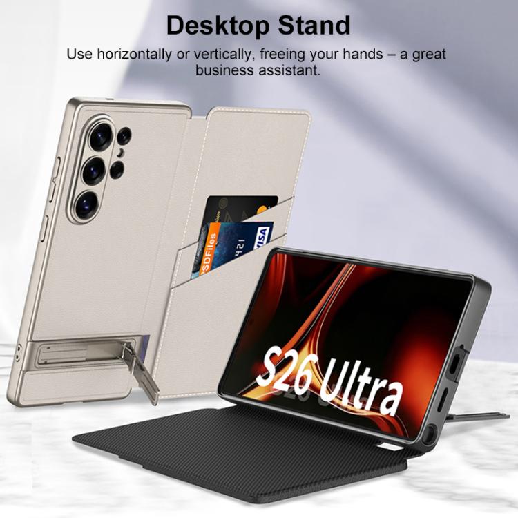 Custodia in pelle ultra sottile GKK Triumph per Samsung Galaxy S26 Ultra 5G