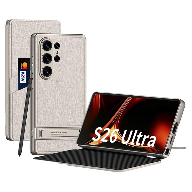 Custodia in pelle ultra sottile GKK Triumph per Samsung Galaxy S26 Ultra 5G