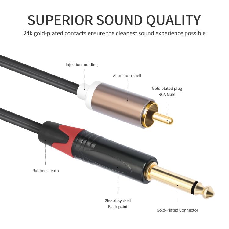 Cavo audio 2 RCA maschio a 2 XLR femmina 1.5-6 metri