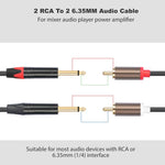 Cavo audio 2 RCA maschio a 2 XLR femmina 1.5-6 metri
