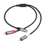 Cavo splitter audio RCA femmina a 2 RCA maschio 18cm