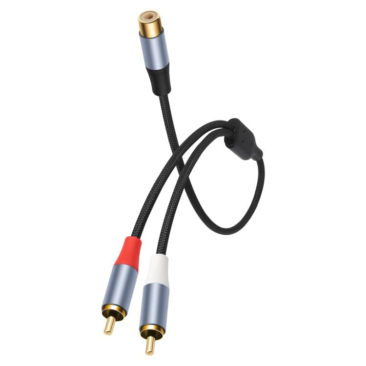 Cavo splitter audio RCA femmina a 2 RCA maschio 18cm
