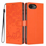 Custodia per telefono in ecopelle con stampa a rilievo di gatto sugli alberi, For iPhone 17e / 16e, For iPhone 17 Pro Max, For iPhone 17 Pro