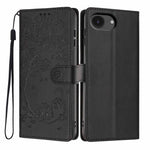 Custodia per telefono in ecopelle con stampa a rilievo di gatto sugli alberi, For iPhone 17e / 16e, For iPhone 17 Pro Max, For iPhone 17 Pro