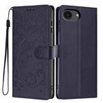 Custodia per telefono in ecopelle con stampa a rilievo di gatto sugli alberi, For iPhone 17e / 16e, For iPhone 17 Pro Max, For iPhone 17 Pro