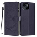 Custodia per telefono in ecopelle con stampa a rilievo di gatto sugli alberi, For iPhone 12 / 12 Pro, For iPhone 11 Pro Max, For iPhone 11
