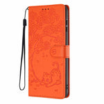 Custodia per telefono in ecopelle con stampa a rilievo di gatto sugli alberi, For iPhone 17e / 16e, For iPhone 17 Pro Max, For iPhone 17 Pro